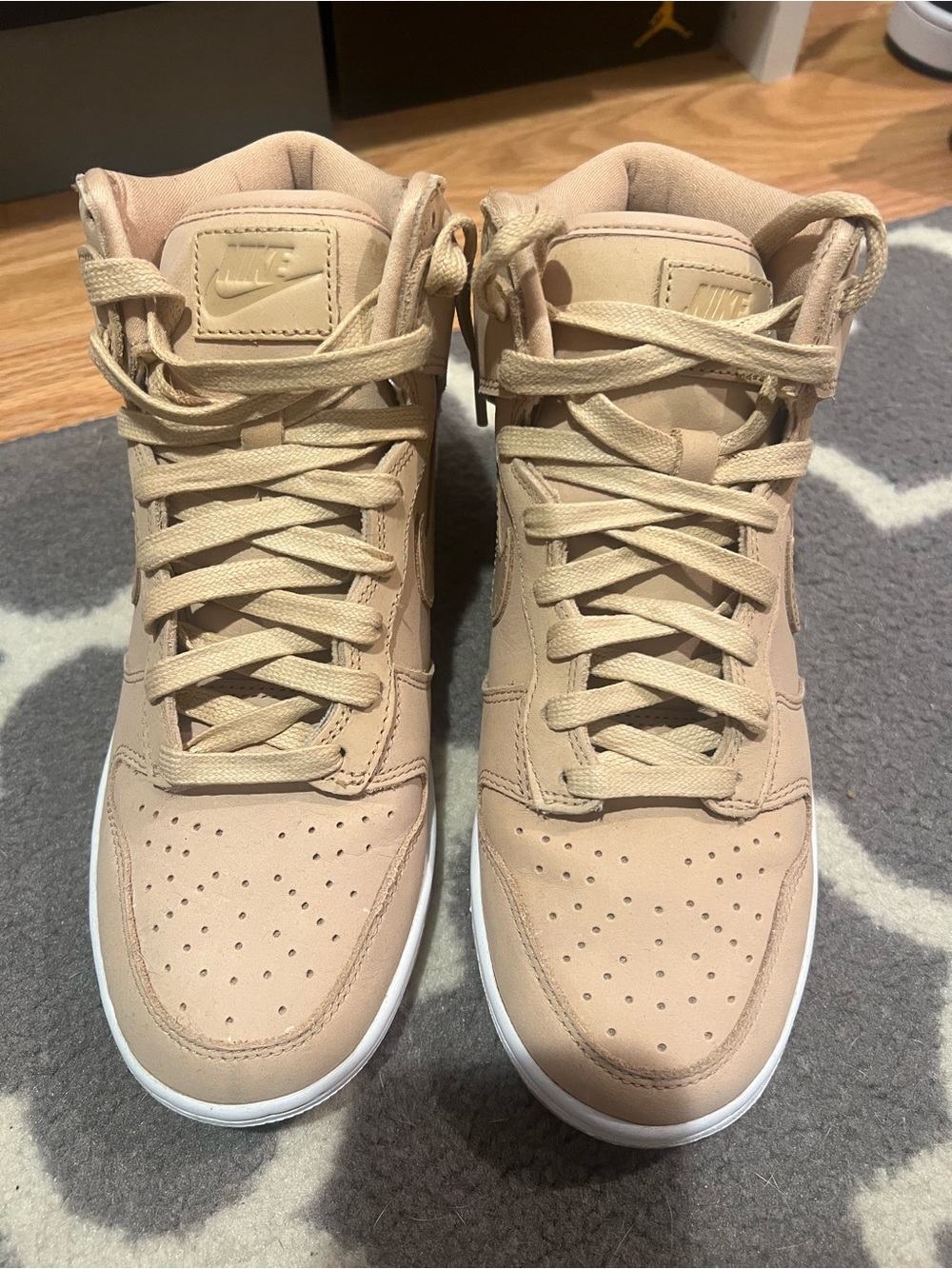 Nike Dunk High Premium Women’s Vachetta Tan White High Top Sneakers